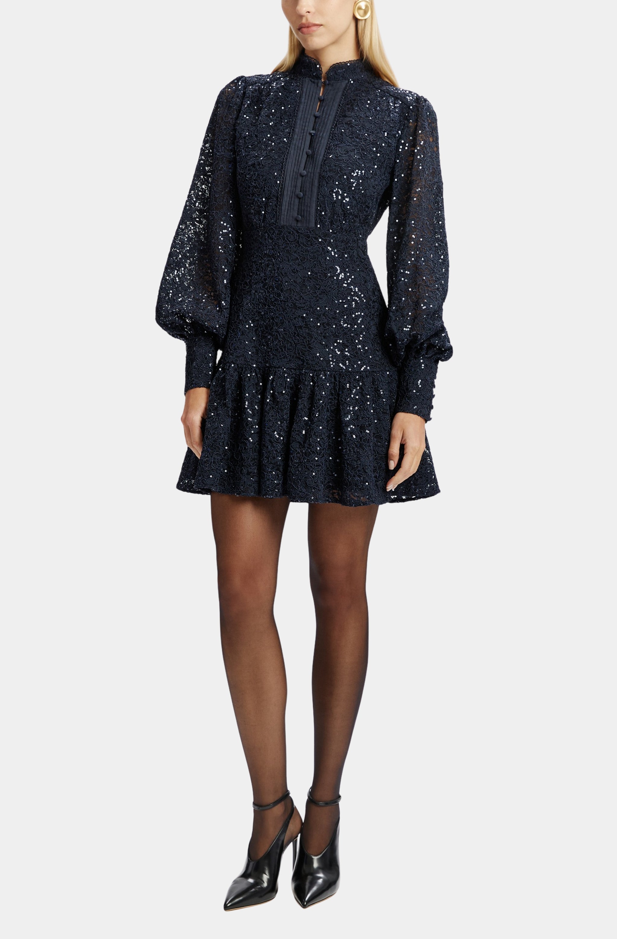 Bardot Remy Lace Mini Dress Navy Bardot Remy Lace Mini Dress Navy