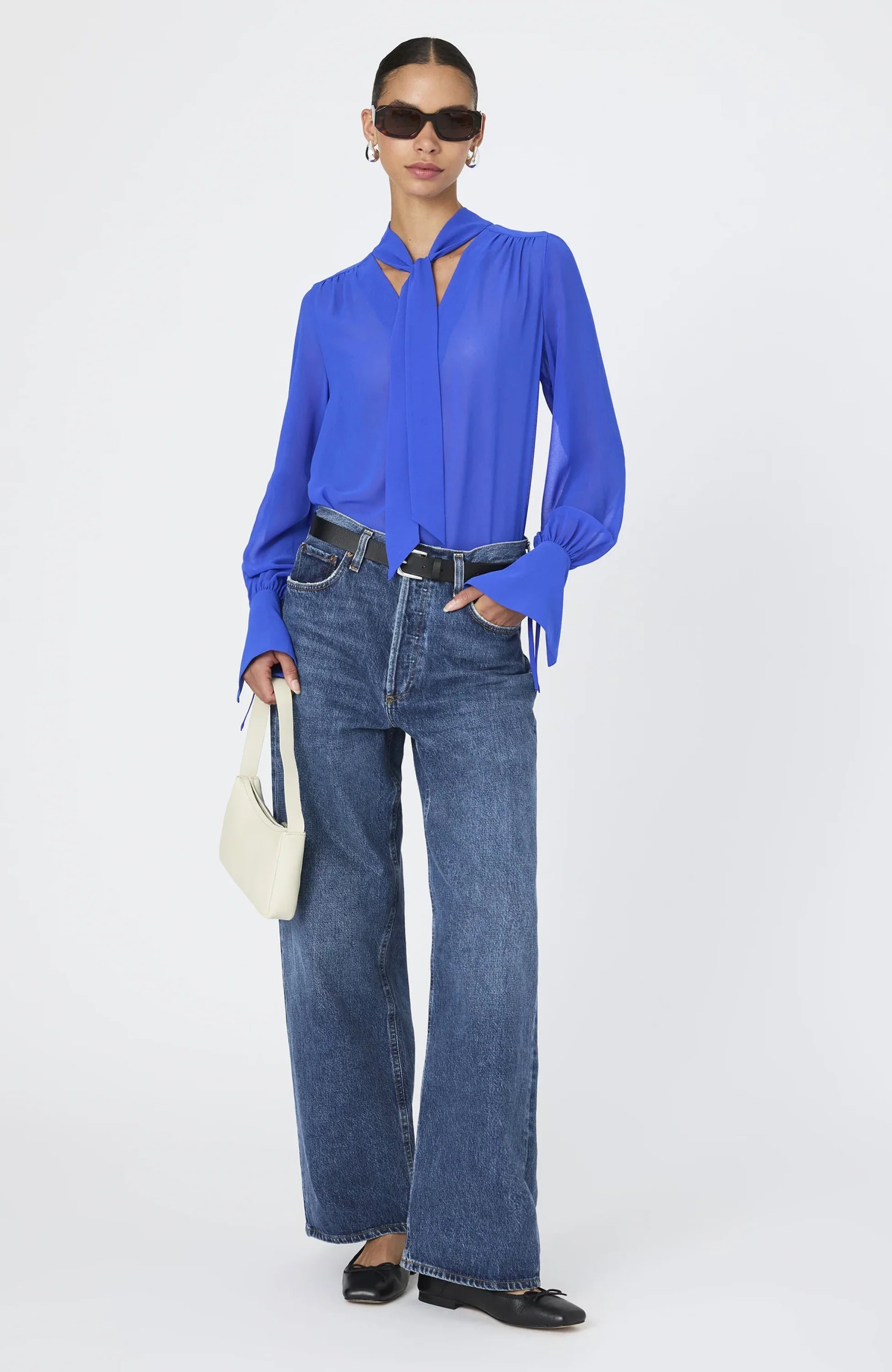 Eden Georgette Tie Neck Blouse