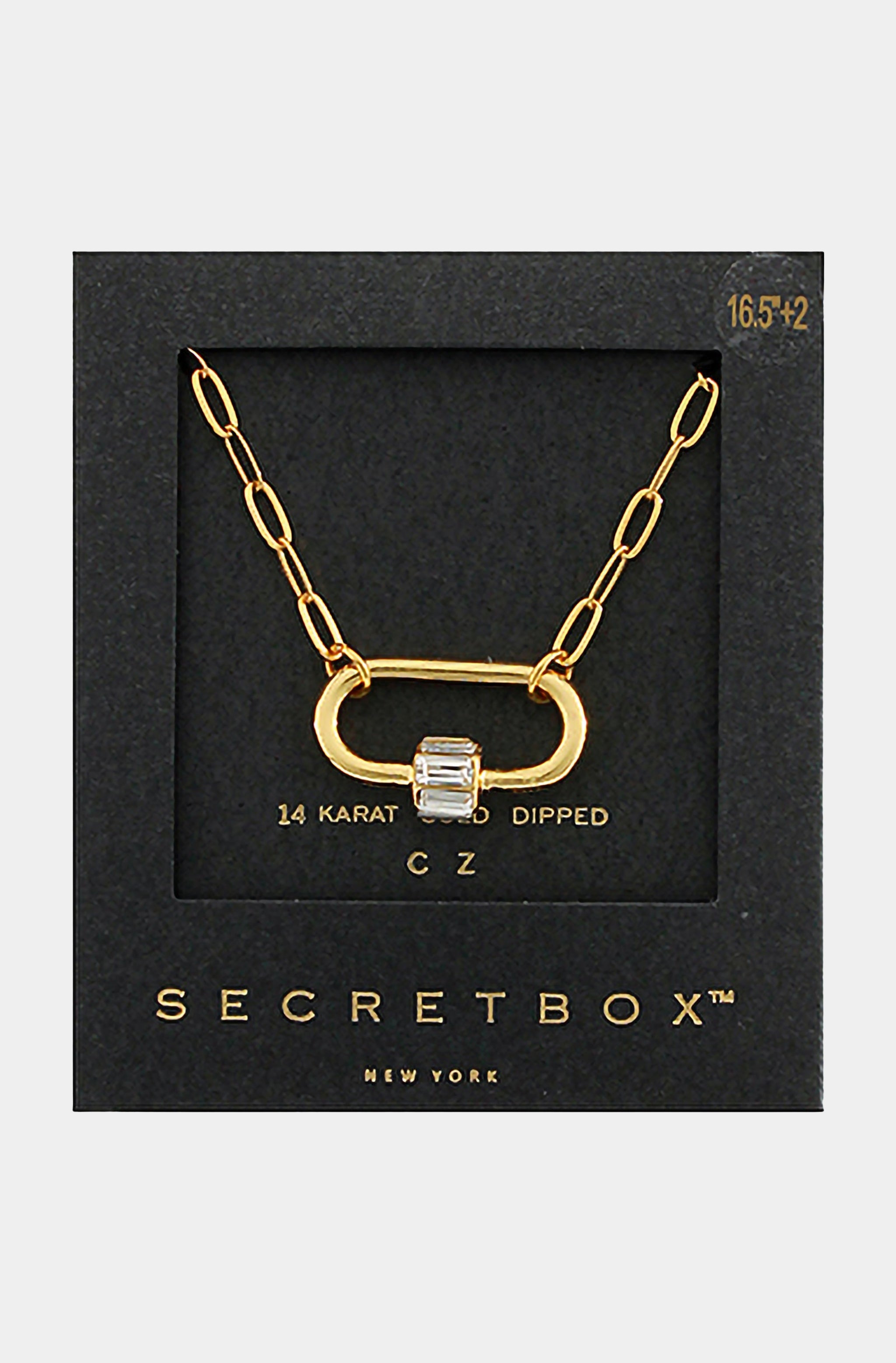 Bella CZ Baguette Chain Necklace