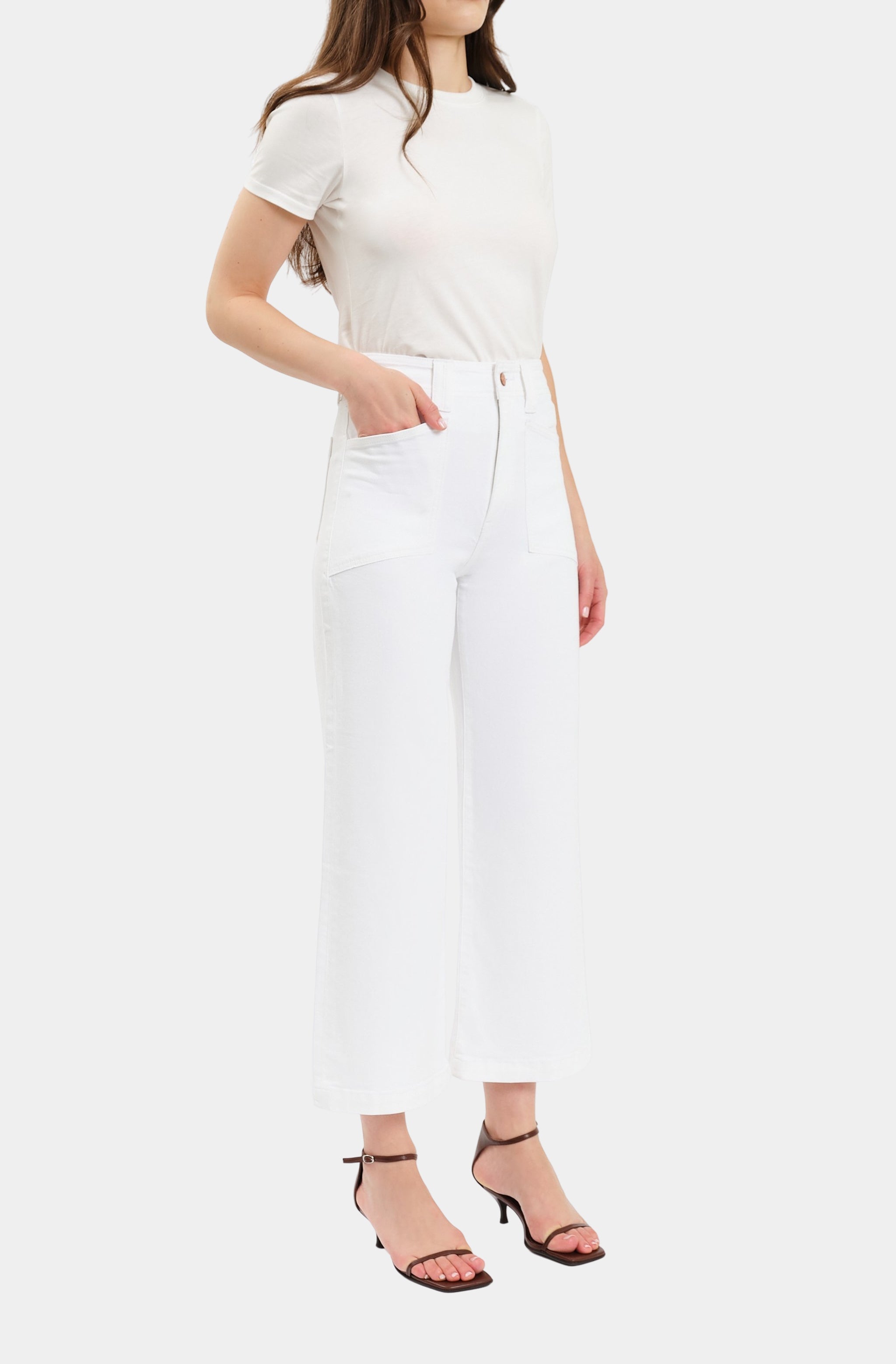 Valley Girl High Rise Patch Pocket Ankle Jean