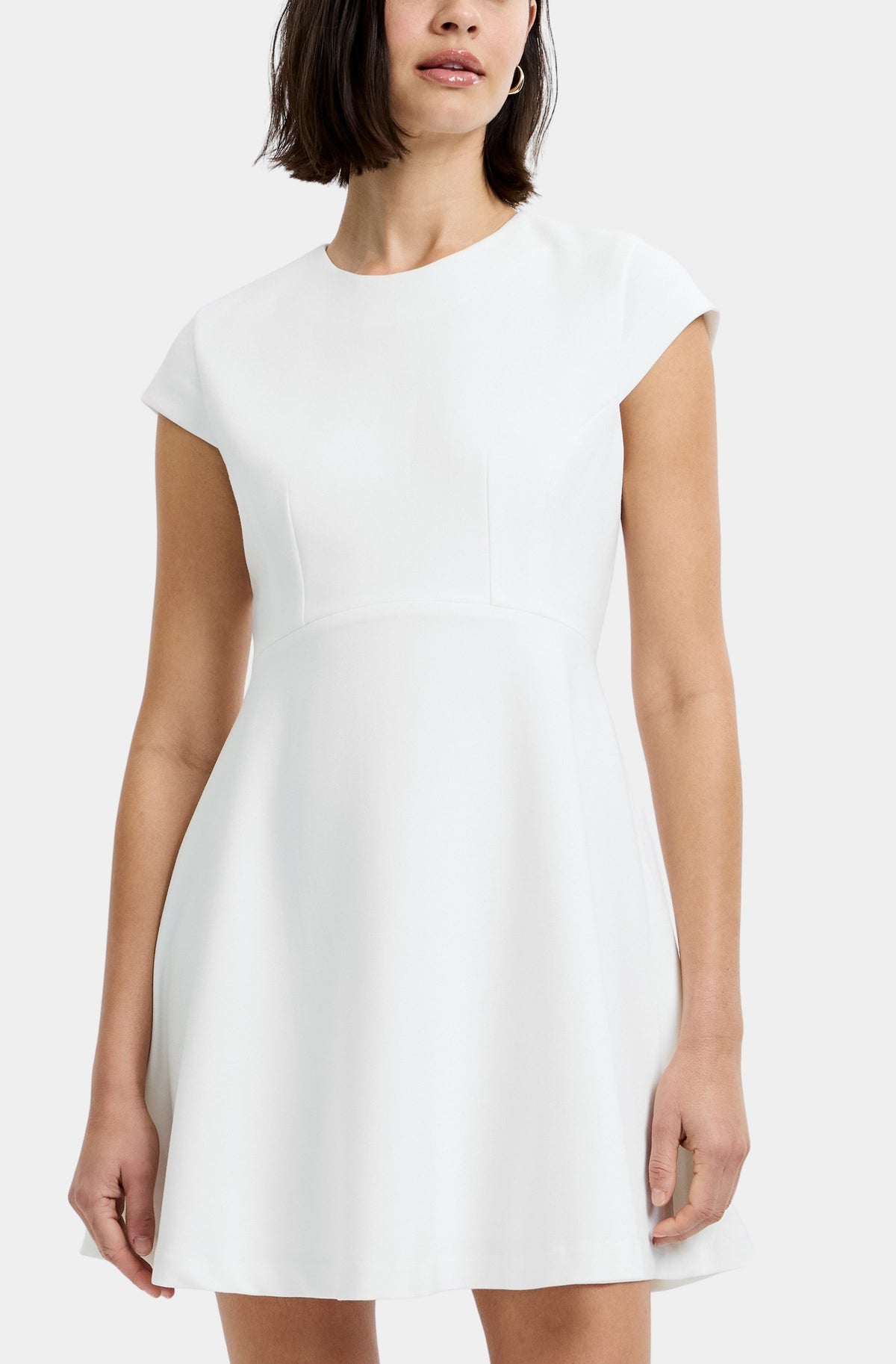 French Connection Women's Whisper Cap-Sleeve Mini Dress - Summer White