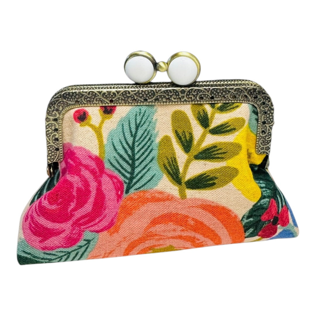 On the Go Credit Card Clutch - Joliet Rose Cream - White