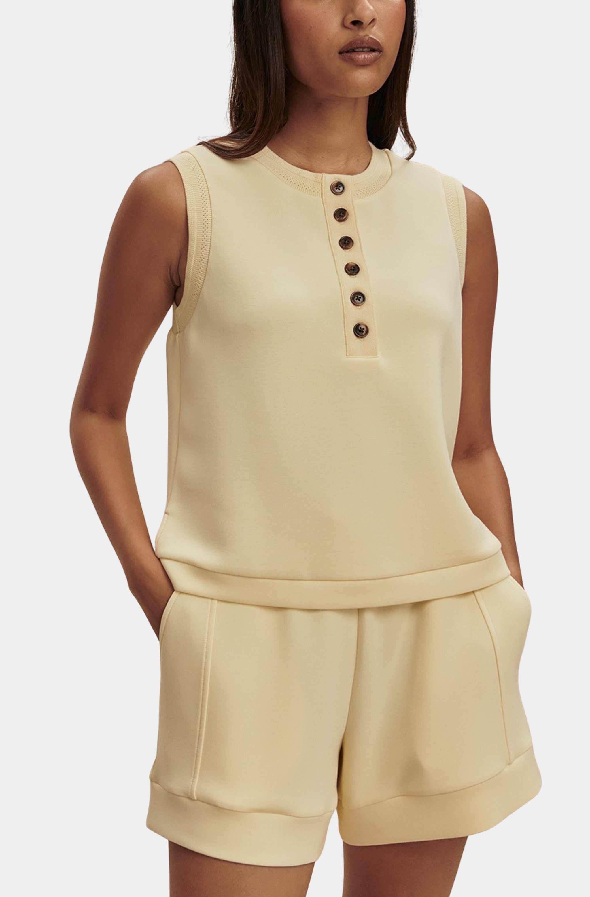 Marla Button Placket Tank